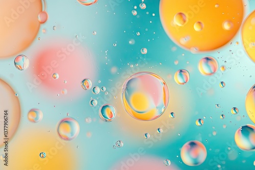 Wallpaper Mural Colorful abstract water droplets Torontodigital.ca