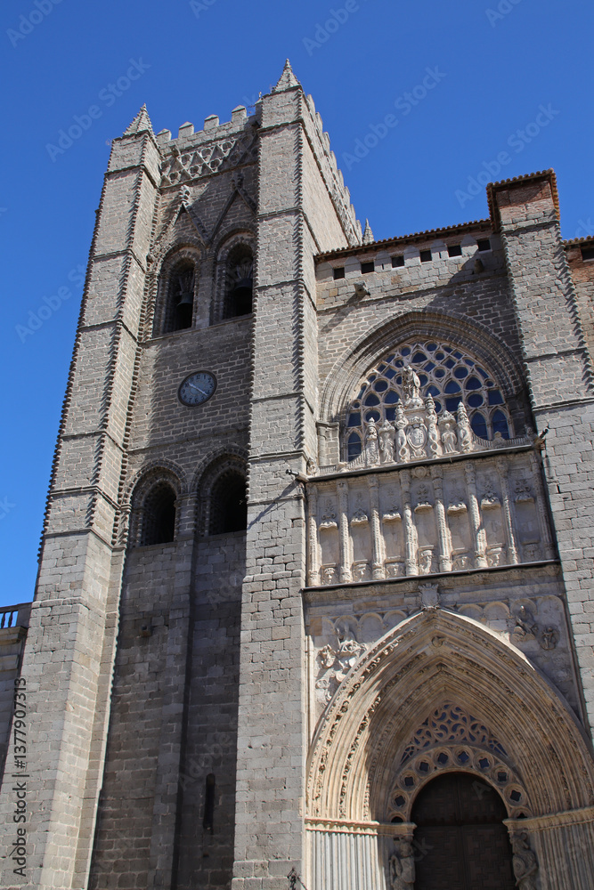 gothic cathedral in avila in spain