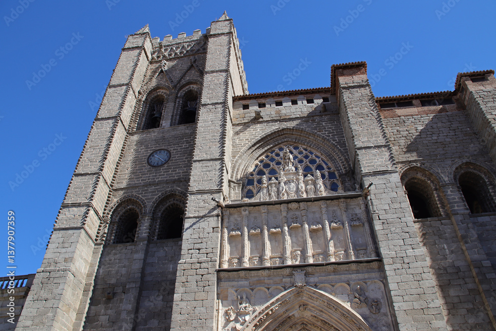 gothic cathedral in avila in spain