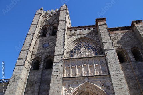 gothic cathedral in avila in spain 