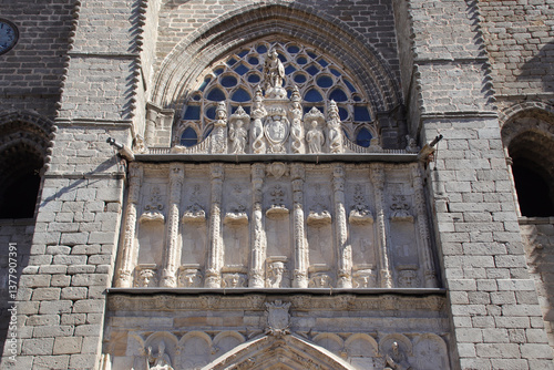 Obraz na płótnie gothic cathedral in avila in spain w salonie