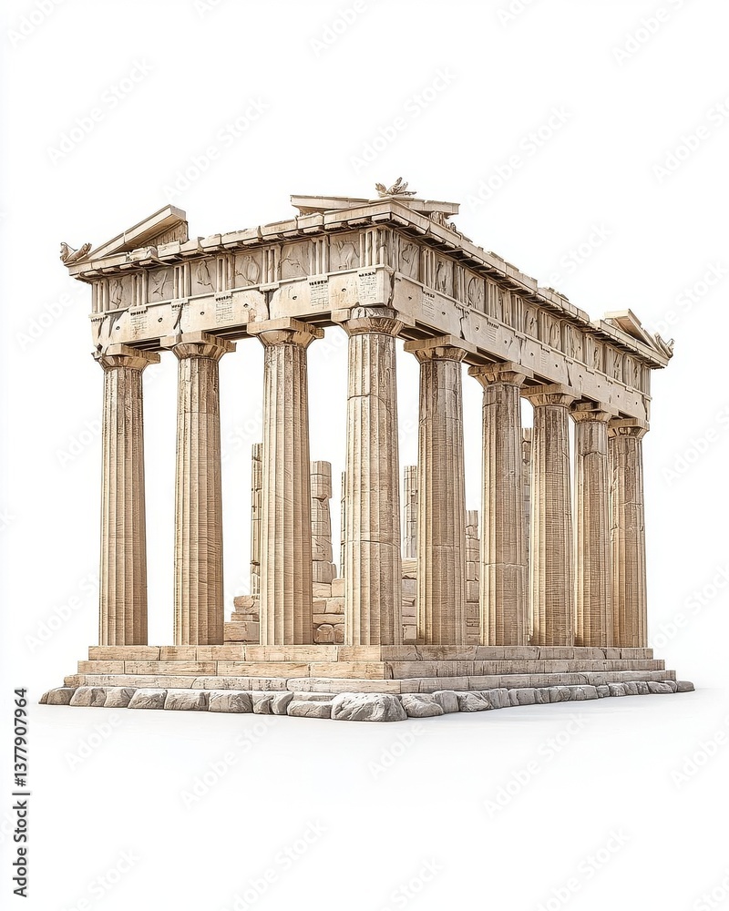 Fototapeta premium A stunning view of an ancient temple showcasing classical architecture.