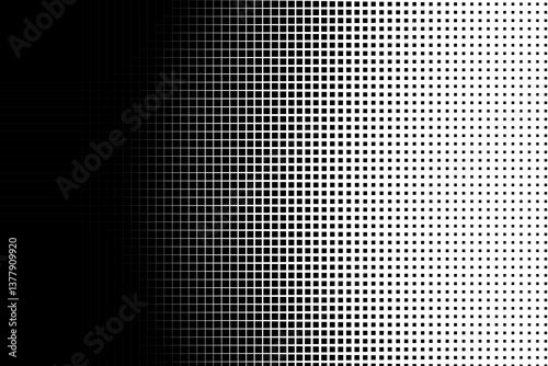 Geometric Square Gradient in Halftone Style