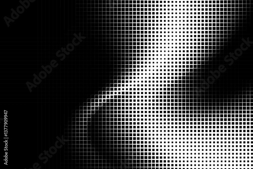Wavy Grid Gradient in Pixel Squares