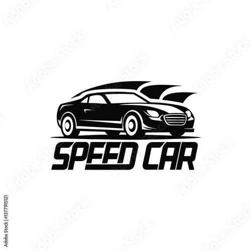 Speed Car logo design black color