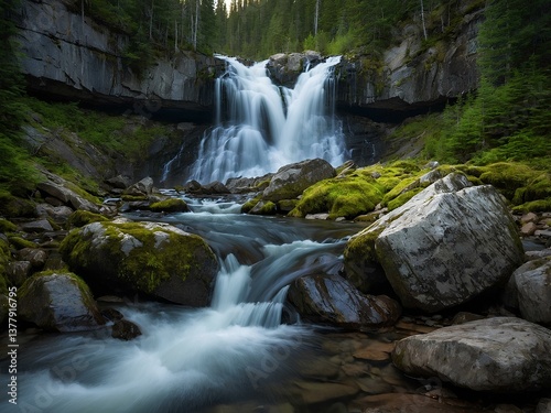 Blaeberry Falls: Canada’s Hidden Wilderness Gem, Where Pristine Waters Cascade Over Rugged Cliffs, Surrounded by Towering Pines and the Untamed Beauty of the Rocky Mountains!
