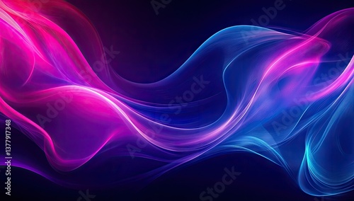 Wallpaper Mural Abstract swirling neon lights Torontodigital.ca