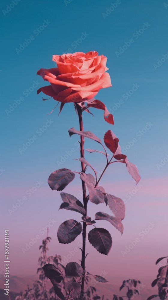 Fototapeta premium Photography of a rose flower plant red.