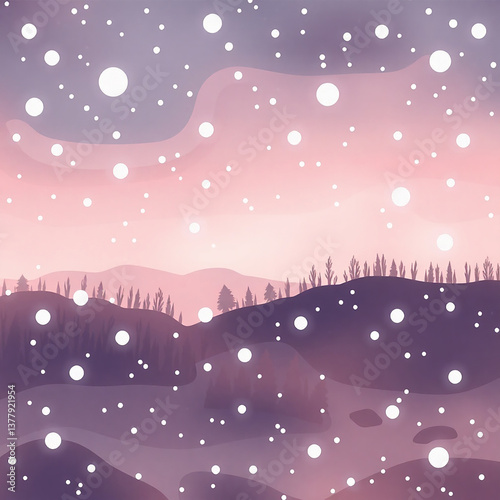 winter night landscape