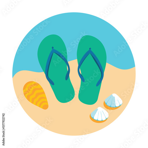 flip flops vector illustration