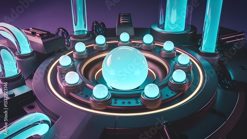 Technology Illustration with 3D Lights, Perfect for Modern Digital Designs, Tech Concepts, and Innovative Visualizations.

