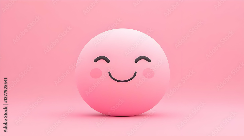 Cheerful 3D Character with Minimal Design in Eye-Catching Style Cheerful 3D Character with Minimal Design in Eye-Catching Style