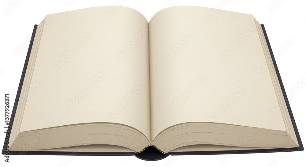 Isolated Open Book with Blank Pages Isolated Open Book with Blank Pages