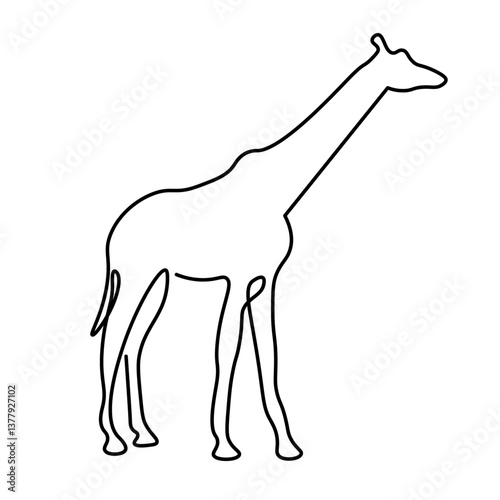 One Line Girrafe