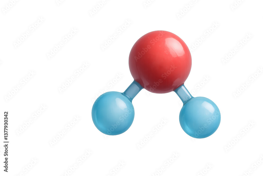 Artistic 3D visualization of a water molecule Artistic 3D visualization of a water molecule