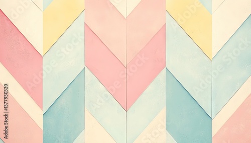 Pastel chevron pattern wall