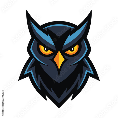 owl on white background
