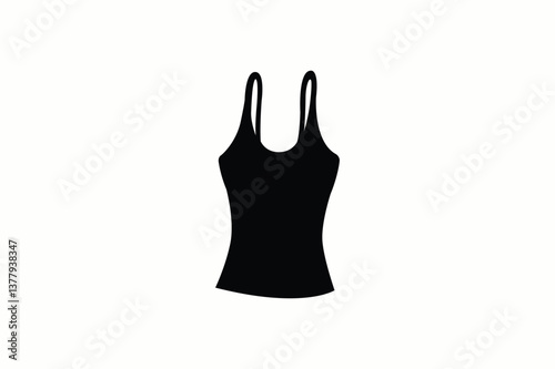 Tank top dress vector silhouettes image adobe illustrator. eps