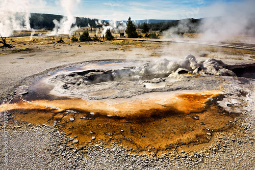 Black Sand Basin. Avoca Spring at the Yellowstone National Park. Wyoming. USA.