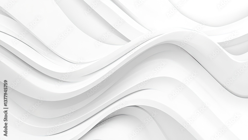 Abstract white wavy architectural design Abstract white wavy architectural design