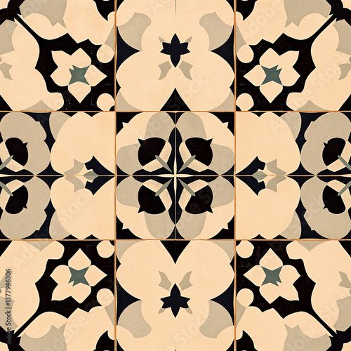 vector seamless pattern with flowers