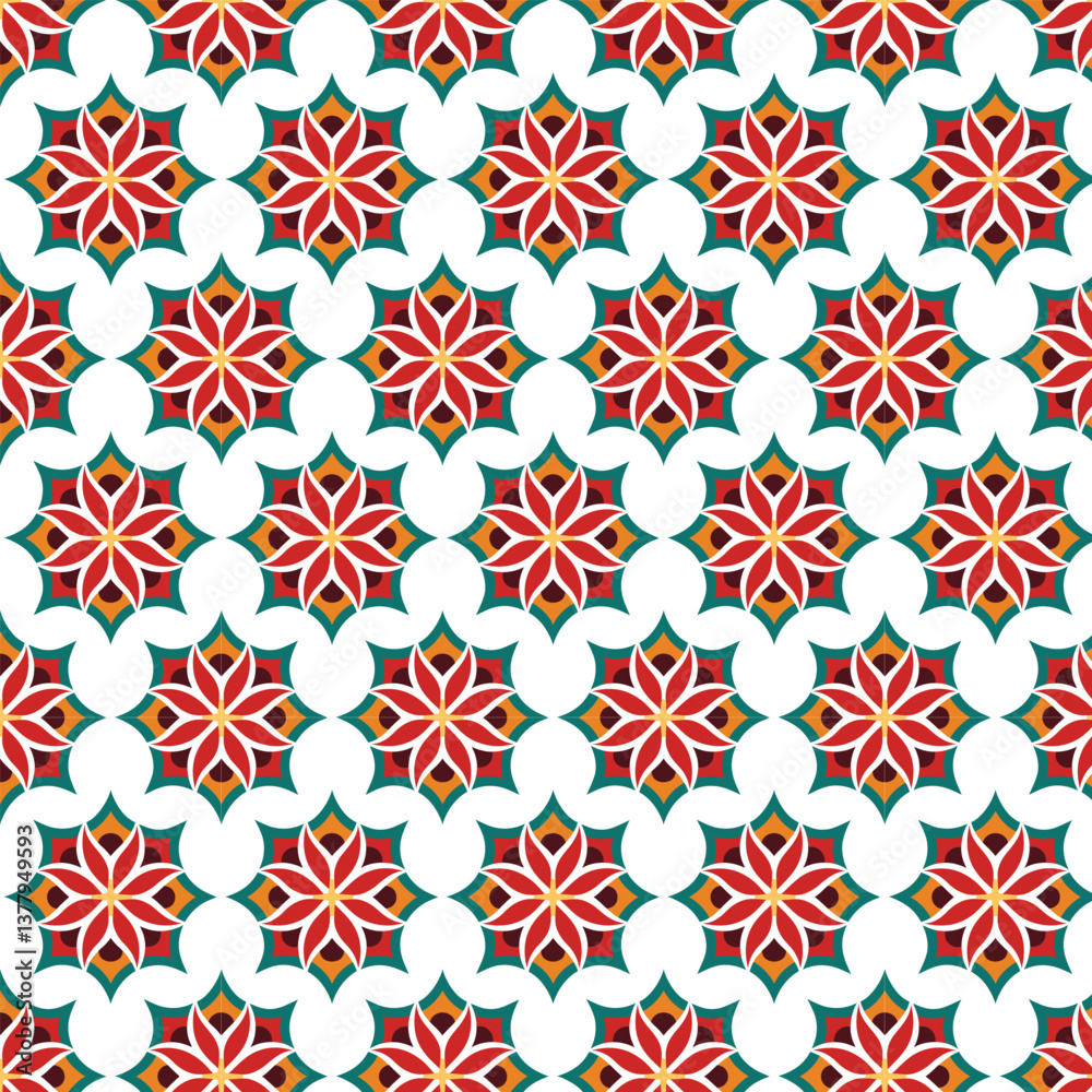 Retro blue floral vector seamless pattern design Retro blue floral vector seamless pattern design