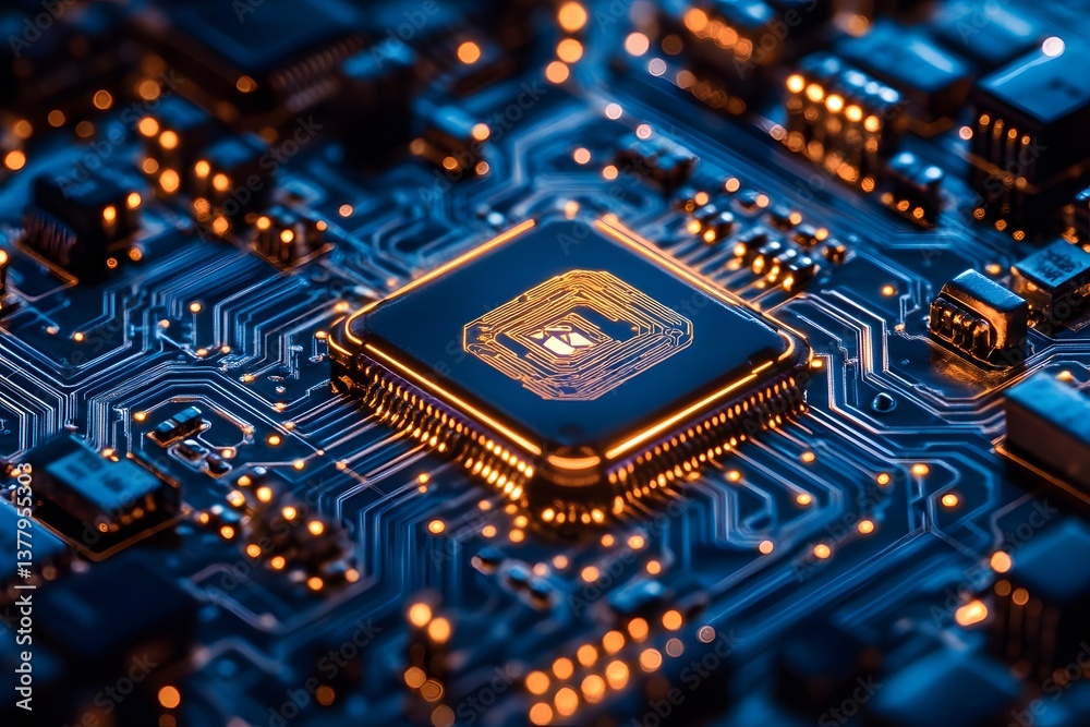 Futuristic Cybersecurity Concept with Glowing Digital Lock on Advanced Circuit Board, Symbolizing Data Protection Futuristic Cybersecurity Concept with Glowing Digital Lock on Advanced Circuit Board, Symbolizing Data Protection