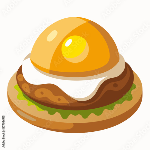 hawaiian loco moco with gravy covered burger patty