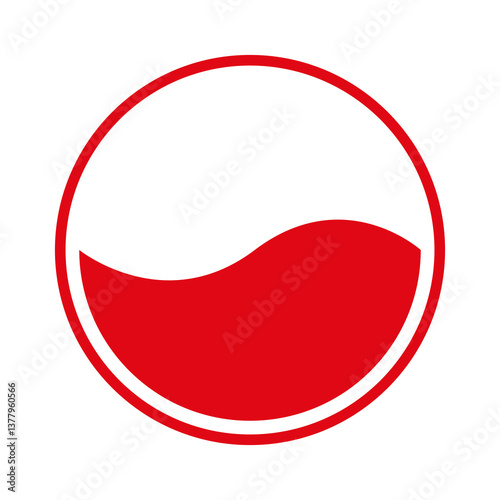 Wyprodukowane w Polsce symbol graficzny, Minimalistyczna grafika Made in Poland, vector ikona