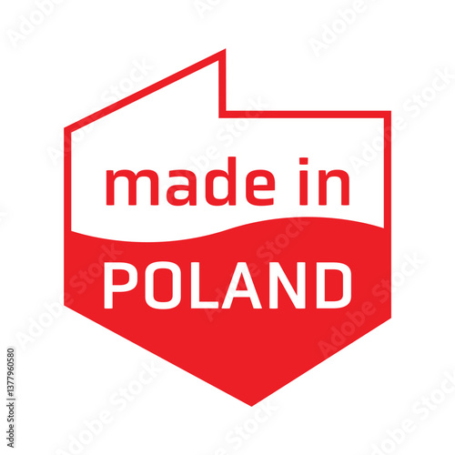 Wyprodukowano w Polsce, made in Poland ikona symbol