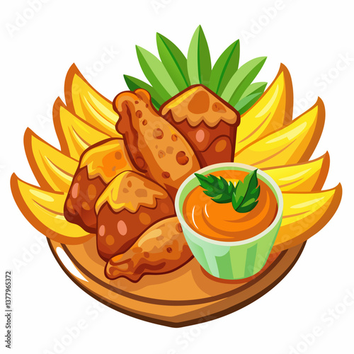 aribbean jerk chicken wings with tangy pineapple