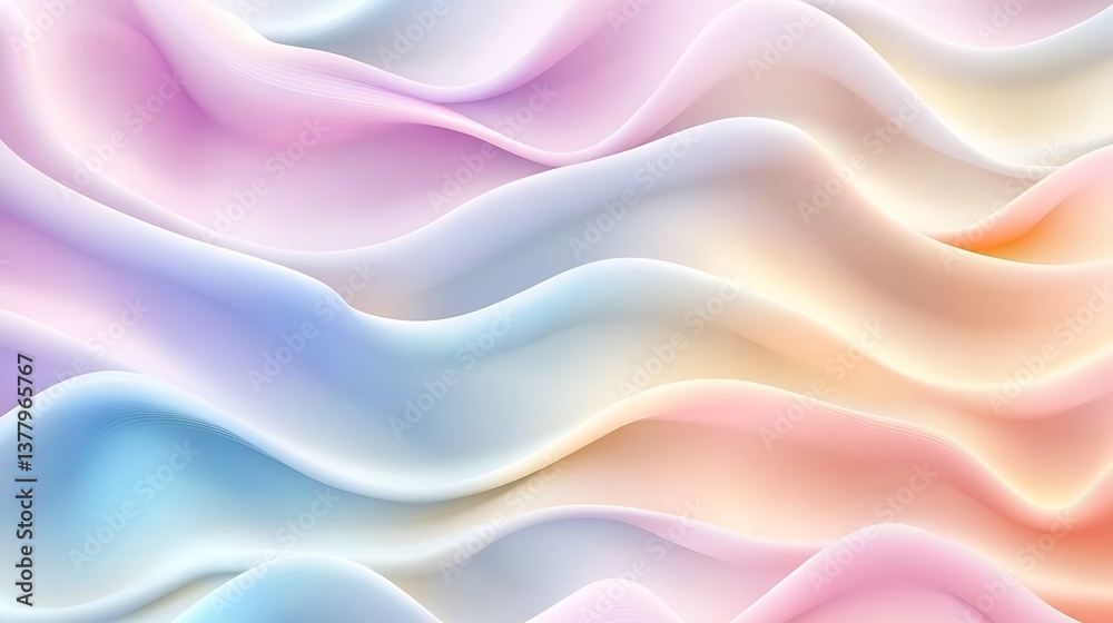 Obraz premium Pastel Wave Abstract Background. (8)
