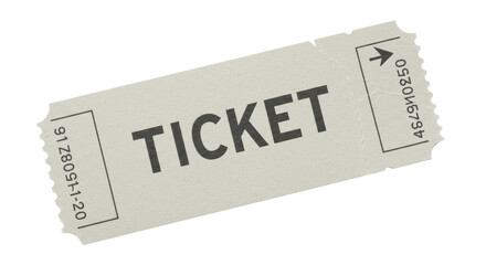 Isolated Gray Ticket