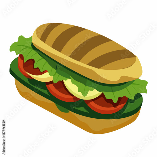 grilled portobello mushroom sandwich with pesto