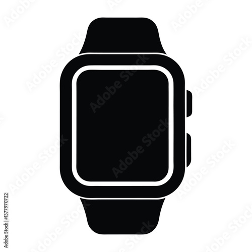 modern smartwatch tech device white background.