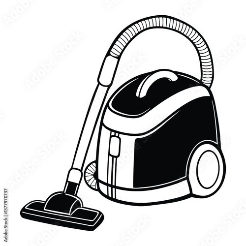 vacuum cleaner vector illustration white background.