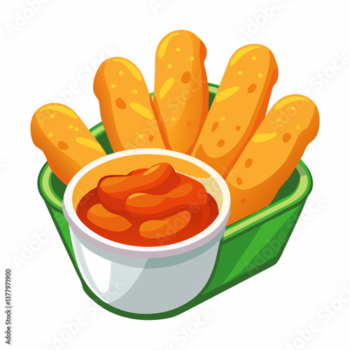 deep fried mozzarella sticks with marinara