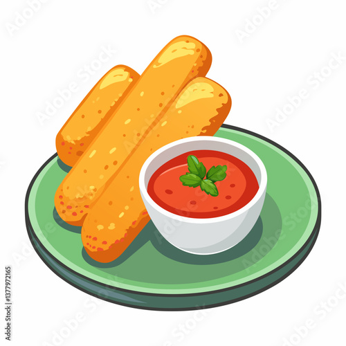 deep fried mozzarella sticks with marinara