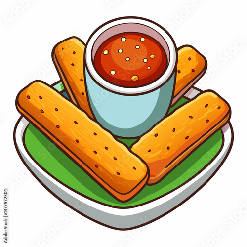 deep fried mozzarella sticks with marinara