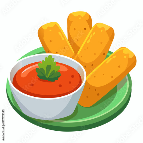 deep fried mozzarella sticks with marinara