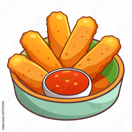 deep fried mozzarella sticks with marinara
