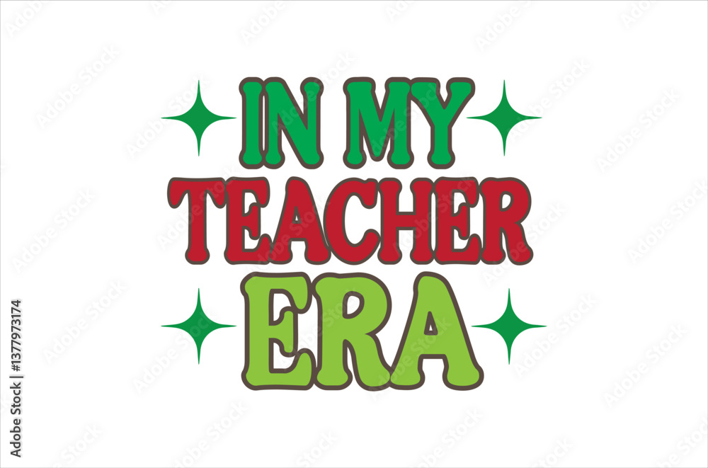 Fototapeta premium teacher quotes svg design, Teacher typography set, Gift card for Teacher's Day