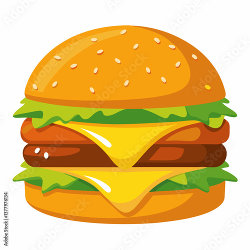 double smash burger with melted american cheese