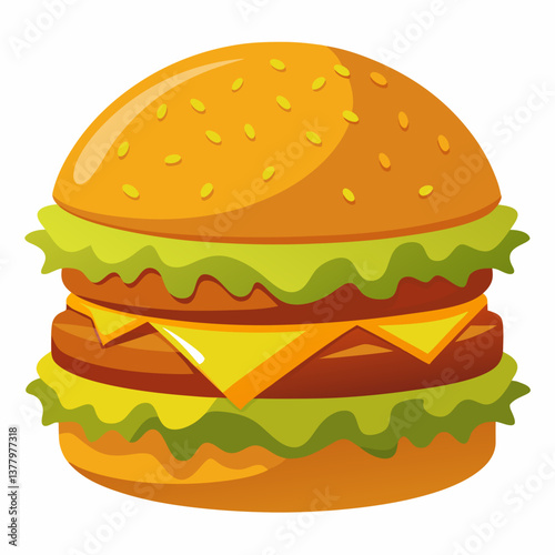 double smash burger with melted american cheese