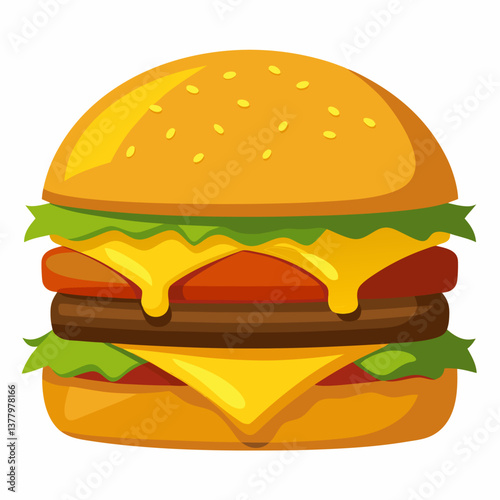 double smash burger with melted american cheese