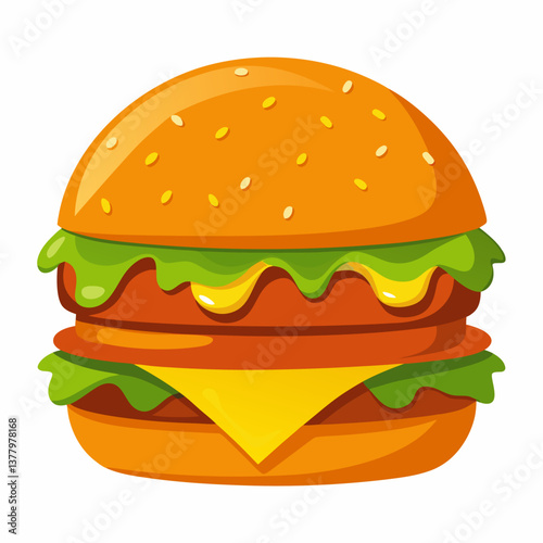 double smash burger with melted american cheese