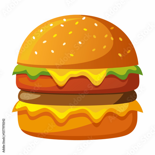 double smash burger with melted american cheese