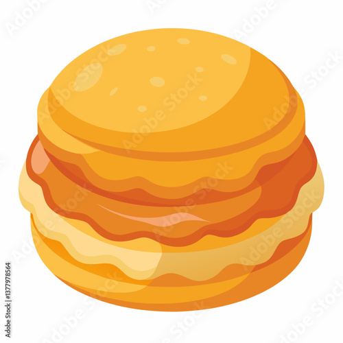 fluffy buttermilk biscuit sandwich with sausage
