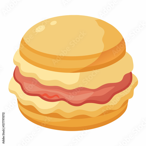 fluffy buttermilk biscuit sandwich with sausage