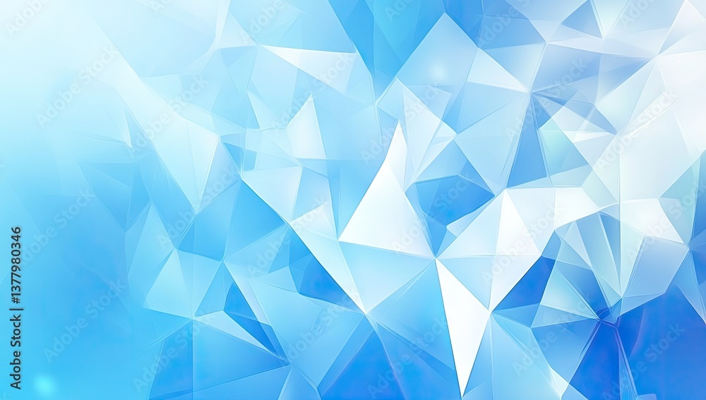 Abstract geometric background, light blue and white triangles Abstract geometric background, light blue and white triangles